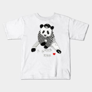 Baby Panda I love you Kids T-Shirt